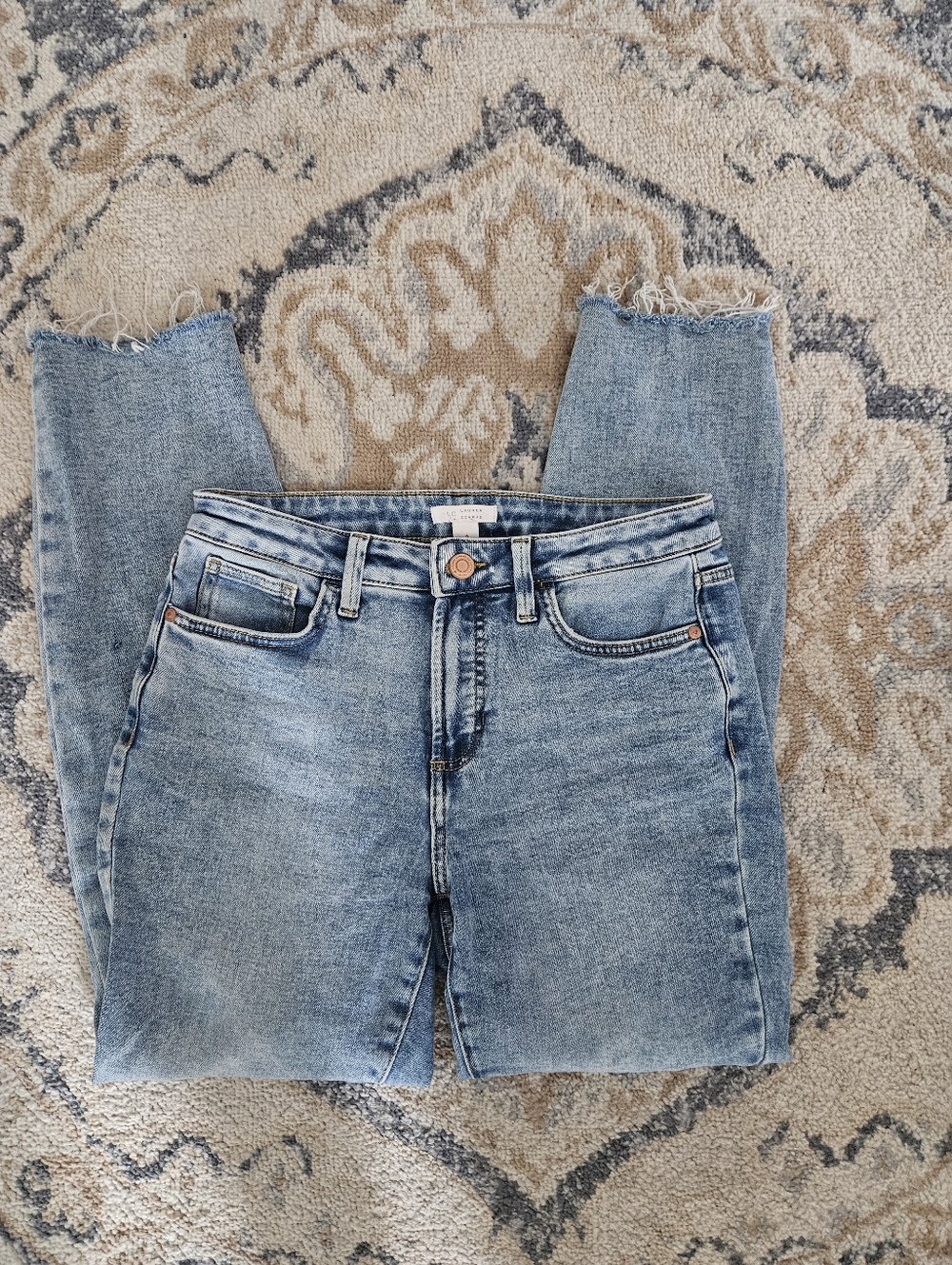LC Lauren Conrad Light Blue Raw-Hem Jeans